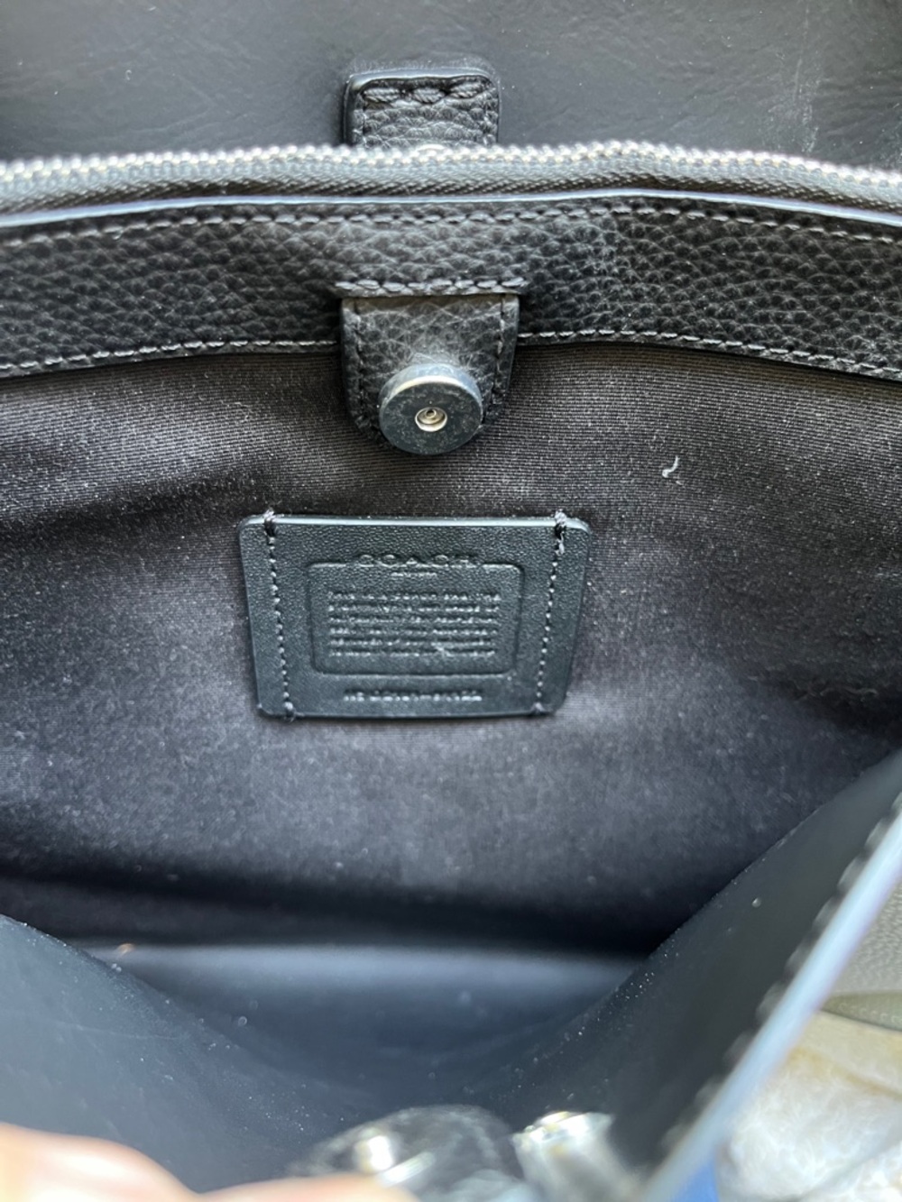 Coach Olive Green Pebbled Leather Shoulder Bag with Silver Logo - Picture 3 of 10